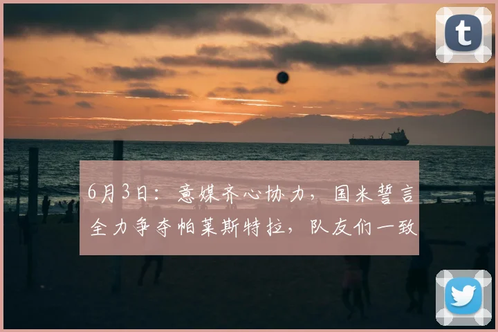6月3日：意媒齐心协力，国米誓言全力争夺帕莱斯特拉，队友们一致看好他的前景与实力_比赛_潜力_意甲